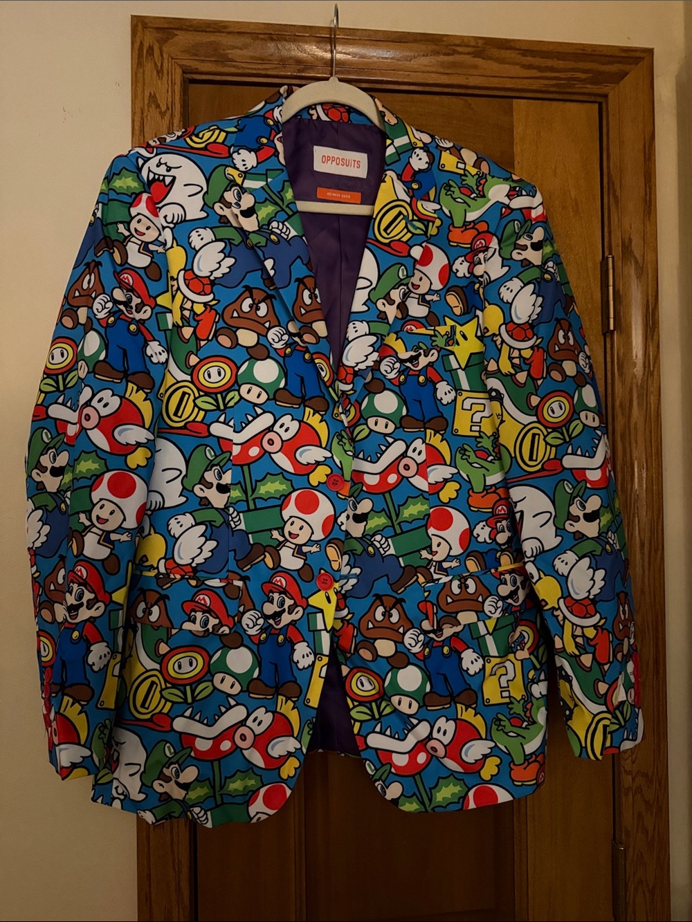 OppoSuits Multicolor Super Mario Print Shirt Jacket
